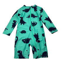 Load image into Gallery viewer, Unisex Anko, all-in-one rashie shirt, dinosaurs, pilling, FUC, size 1,  