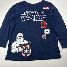 Load image into Gallery viewer, Boys Star Wars, navy cotton long sleeve tee / top, GUC, size 3,  