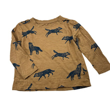 Load image into Gallery viewer, Boys Anko, cotton long sleeve tee / top, wolves, GUC, size 2,  