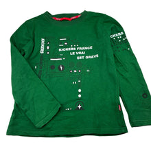 Load image into Gallery viewer, Boys Kickers, green cotton sweater / jumper, armpit to armpit: 39cm, shoulder to cuff: 48cm, GUC, size 9-10,  