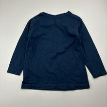 Load image into Gallery viewer, Boys Anko, navy cotton long sleeve tee / top, GUC, size 2,  