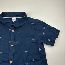 Load image into Gallery viewer, Boys Anko, navy lightweight cotton short sleeve shirt, EUC, size 7,  