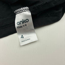 Load image into Gallery viewer, Girls Anko, black cotton tee / top, butterflies, GUC, size 4,  