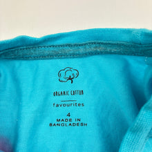 Load image into Gallery viewer, Unisex Favourites, tie dyed organic cotton tee / top, FUC, size 4,  