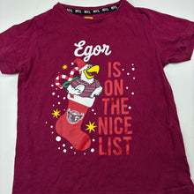 Load image into Gallery viewer, Unisex NRL Supporter, Manly Sea Eagles cotton Christmas tee / top, GUC, size 2,  