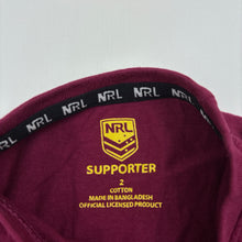 Load image into Gallery viewer, Unisex NRL Supporter, Manly Sea Eagles cotton Christmas tee / top, GUC, size 2,  