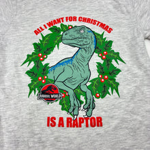 Load image into Gallery viewer, Boys JURASSIC WORLD, Christmas tee / top, dinosaur, EUC, size 5,  