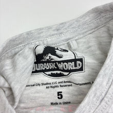 Load image into Gallery viewer, Boys JURASSIC WORLD, Christmas tee / top, dinosaur, EUC, size 5,  