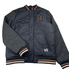 Load image into Gallery viewer, Boys Bauhaus, varsity style bomber jacket, EUC, size 12,  