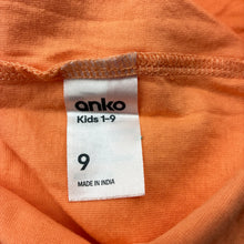 Load image into Gallery viewer, Girls Anko, orange t-shirt / top, flamingo, EUC, size 9,  