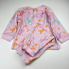 Load image into Gallery viewer, Girls Sprout, soft feel pyjama top &amp; bottoms, rabbits, GUC, size 1,  