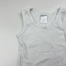 Load image into Gallery viewer, Girls Mango, white ribbed singlet top, EUC, size 4,  