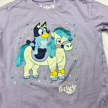 Load image into Gallery viewer, Girls Bluey, cotton tee / top, sequins, FUC, size 3,  