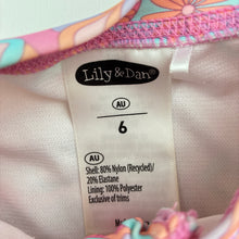 Load image into Gallery viewer, Girls Lily &amp; Dan, floral long sleeve swim one-piece, EUC, size 6,  