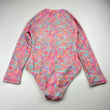 Load image into Gallery viewer, Girls Lily &amp; Dan, floral long sleeve swim one-piece, EUC, size 6,  