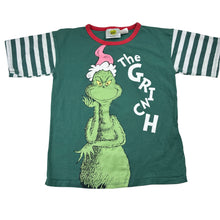Load image into Gallery viewer, Unisex Cotton On, Dr Seuss The Grinch pyjama tee / top, wash fade, FUC, size 7,  