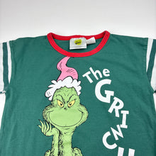 Load image into Gallery viewer, Unisex Cotton On, Dr Seuss The Grinch pyjama tee / top, wash fade, FUC, size 7,  