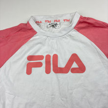 Load image into Gallery viewer, Girls FILA, white &amp; pink cotton tee / top, EUC, size 7,  