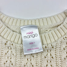 Load image into Gallery viewer, Girls Mango, knitted cotton sweater / jumper, GUC, size 7,  