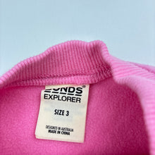 Load image into Gallery viewer, Girls Bonds, EXPLORER fleece sweater / jumper, light marks on cuffs, FUC, size 3,  