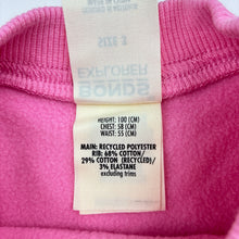 Load image into Gallery viewer, Girls Bonds, EXPLORER fleece sweater / jumper, light marks on cuffs, FUC, size 3,  
