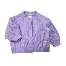 Load image into Gallery viewer, Girls Anko, purple knitted cardigan, EUC, size 1,  