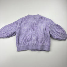 Load image into Gallery viewer, Girls Anko, purple knitted cardigan, EUC, size 1,  