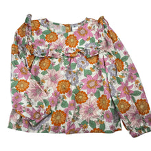 Load image into Gallery viewer, Girls Target, floral viscose / linen long sleeve top, EUC, size 7,  