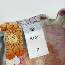 Load image into Gallery viewer, Girls Target, floral viscose / linen long sleeve top, EUC, size 7,  