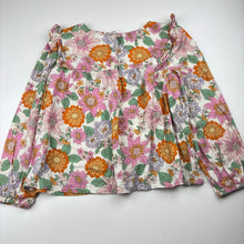 Load image into Gallery viewer, Girls Target, floral viscose / linen long sleeve top, EUC, size 7,  