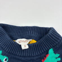 Load image into Gallery viewer, Boys Milkshake, soft feel knitted cotton sweater / jumper, dinosaurs, EUC, size 8,  