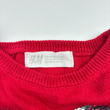 Load image into Gallery viewer, Girls H&amp;M, knitted cotton sweater / jumper, flip sequin heart, EUC, size 5-6,  