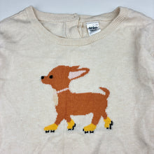 Load image into Gallery viewer, Girls Anko, soft feel knitted cotton sweater / jumper, dog, EUC, size 8,  