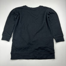 Load image into Gallery viewer, Girls Andy &amp; Evan, black sweater / jumper, faux fur pockets, L: 47cm, GUC, size 5,  