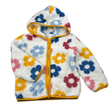 Load image into Gallery viewer, Girls Little Me, floral fleece zip hoodie sweater, GUC, size 2,  