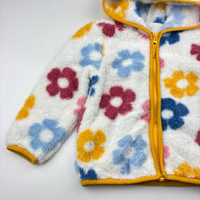 Load image into Gallery viewer, Girls Little Me, floral fleece zip hoodie sweater, GUC, size 2,  