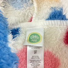 Load image into Gallery viewer, Girls Little Me, floral fleece zip hoodie sweater, GUC, size 2,  