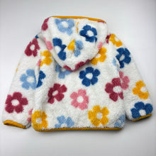 Load image into Gallery viewer, Girls Little Me, floral fleece zip hoodie sweater, GUC, size 2,  