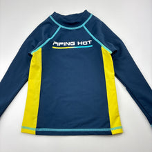 Load image into Gallery viewer, Boys Piping Hot, fleece lined long sleeve rashie / swim top, FUC, size 4,  