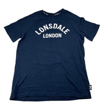 Load image into Gallery viewer, Unisex Lonsdale, navy cotton tee / top, GUC, size 10,  