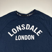 Load image into Gallery viewer, Unisex Lonsdale, navy cotton tee / top, GUC, size 10,  