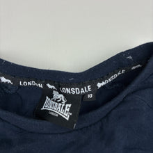 Load image into Gallery viewer, Unisex Lonsdale, navy cotton tee / top, GUC, size 10,  