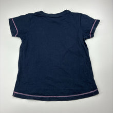 Load image into Gallery viewer, Girls Milkshake, navy cotton tee / top, unicorn, no size, armpit to armpit: 33cm, FUC, size 5-6,  