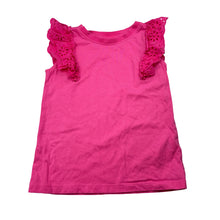 Load image into Gallery viewer, Girls Anko, broderie trim pink cotton tee / top, GUC, size 3,  