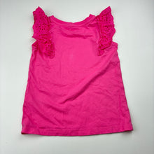 Load image into Gallery viewer, Girls Anko, broderie trim pink cotton tee / top, GUC, size 3,  