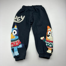 Load image into Gallery viewer, Unisex Zara, Bluey fleece lined track pants, wash fade, FUC, size 3-4,  