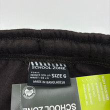 Load image into Gallery viewer, Unisex SCHOOL ZONE, brown fleece lined track pants, Inside leg: 53cm, NEW, size 6,  