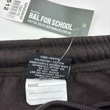 Load image into Gallery viewer, Unisex SCHOOL ZONE, brown fleece lined track pants, Inside leg: 53cm, NEW, size 6,  