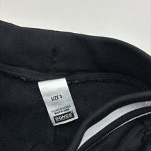 Load image into Gallery viewer, Unisex Bonds, black track pants, elasticated, Inside leg: 35cm, GUC, size 3,  