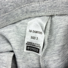 Load image into Gallery viewer, Unisex Bonds, grey marle track pants, elasticated, Inside leg: 30.5cm, GUC, size 2,  
